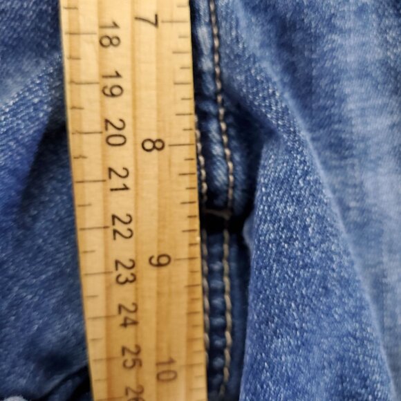 Silver Jeans Shorts Womens 27 Blue Boyfriend Rolled Distressed Denim Jorts - Picture 5 of 11